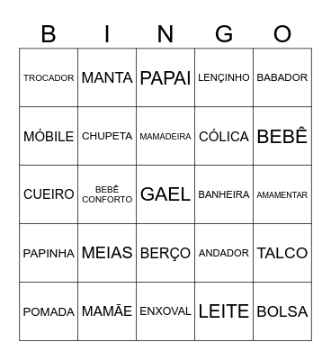 BABY Bingo Card