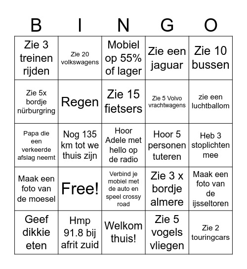 Worgsten bingo Card