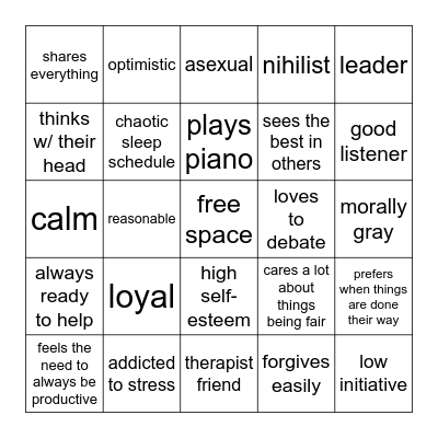 Werdco - Kinnie Board Bingo Card