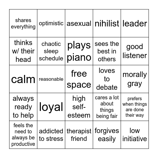 Werdco - Kinnie Board Bingo Card