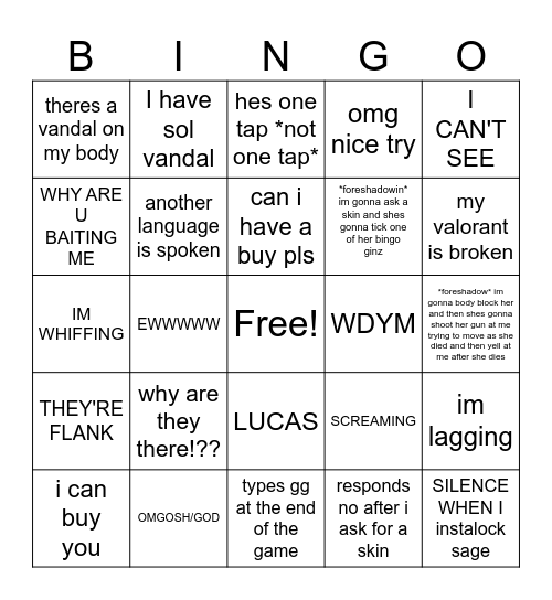 C PERROSN Bingo Card