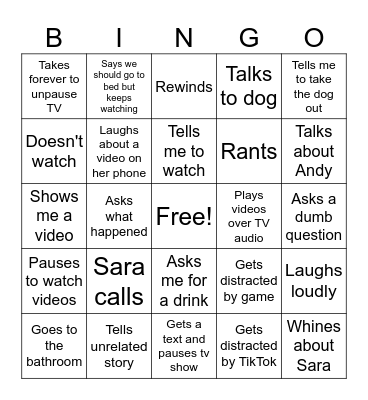 mother Bingo Card