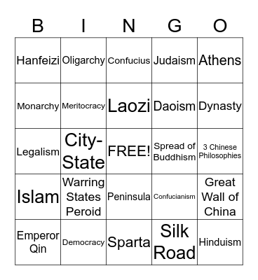 Card 1  Bingo Card