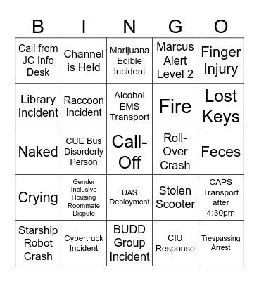 Back-to-School Bingo Card