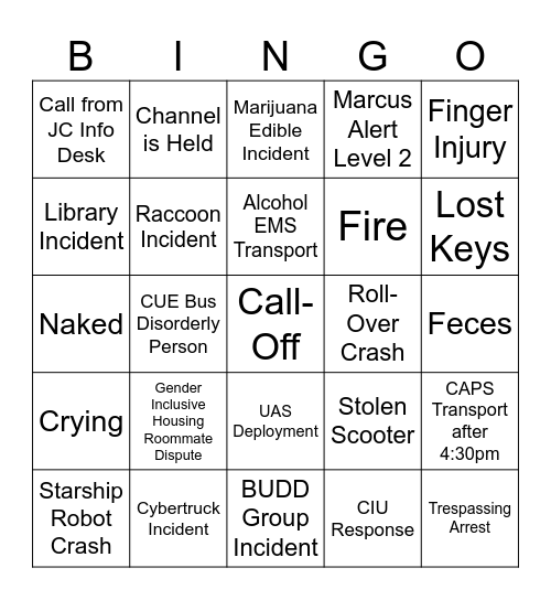 Back-to-School Bingo Card