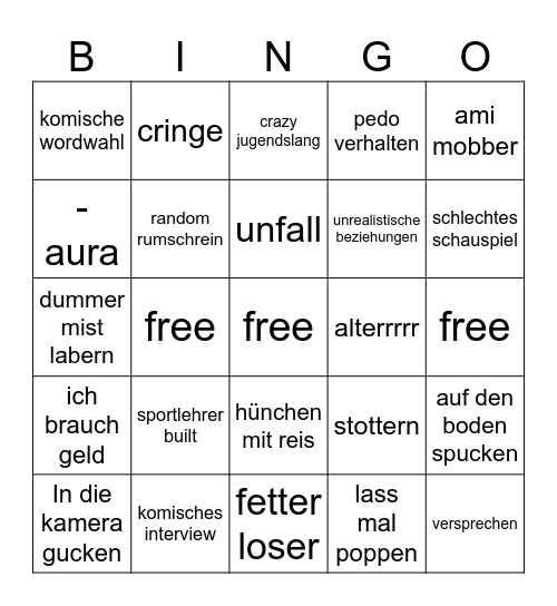 Hilf Mir! Bingo Card