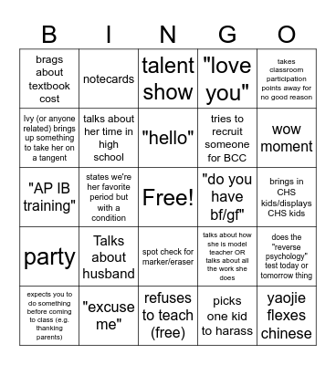 Bingo Card