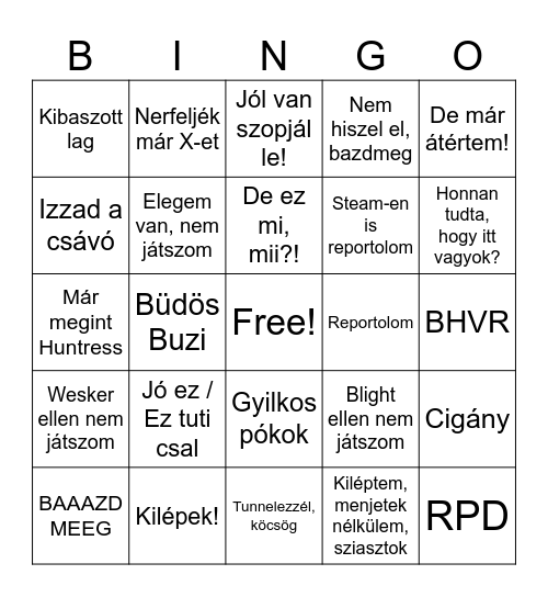 Bullshit bingo Card