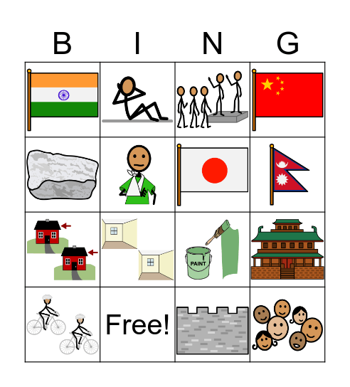 Chapter 2: Joe is in Asia Bingo Card