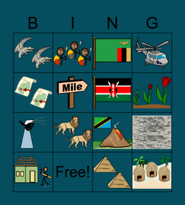 Chapter 3: Joe is in Africa Bingo Card