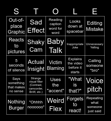 Ultimate SSSniperwolf Bingo 6x6 Bingo Card