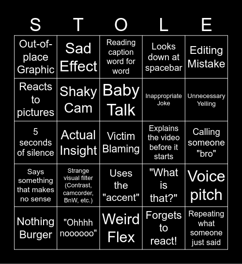 Ultimate SSSniperwolf Bingo 6x6 Bingo Card