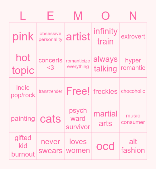 lem bingo Card