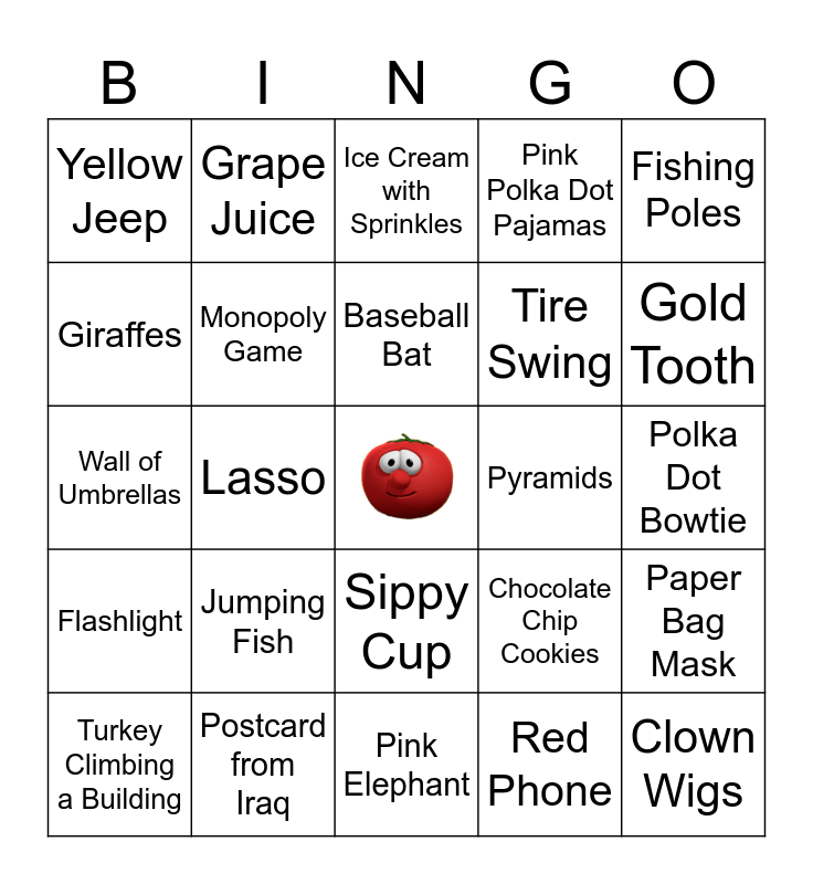 Veggie Tales Bingo! Bingo Card