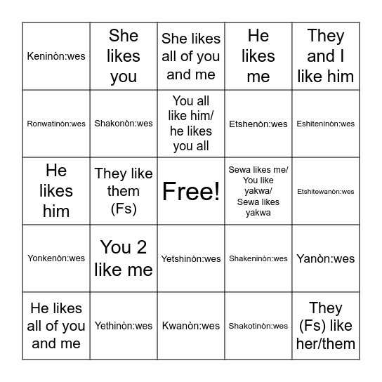 Purple Prefix Bingo Card