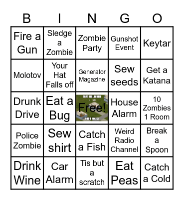 ZOMBOID Bingo Card