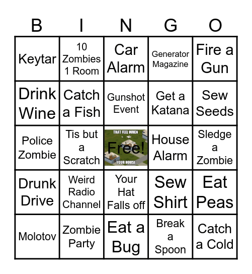 ZOMBOID Bingo Card