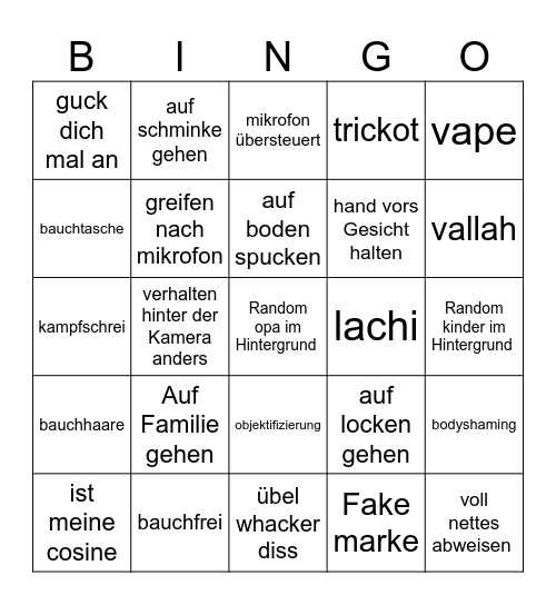 Frankfurt Tinder Bingo4620 Bingo Card