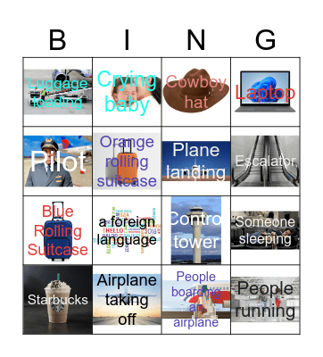 Airport Bingo Card