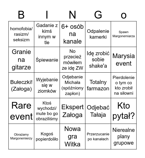 Discord Bingo Card