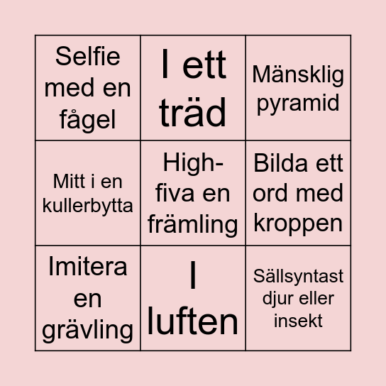 Foto/Videobingo Card