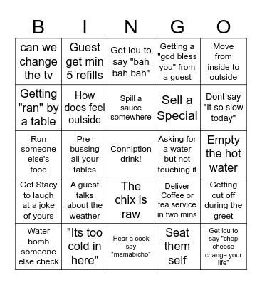 Hurricane bingo Card