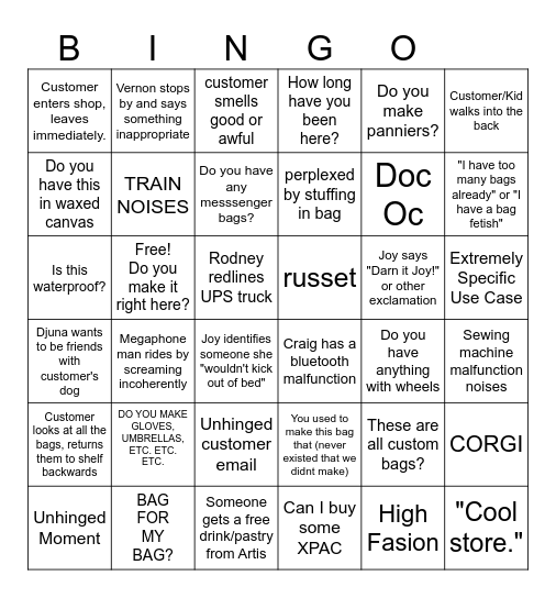 ILE Bingo Card