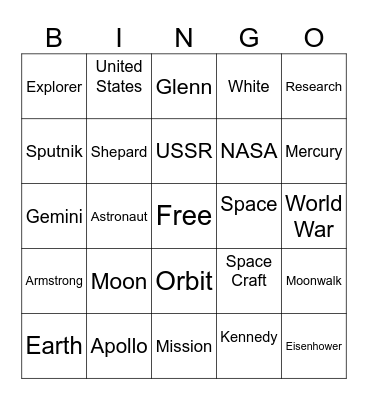 Moon Bingo Card