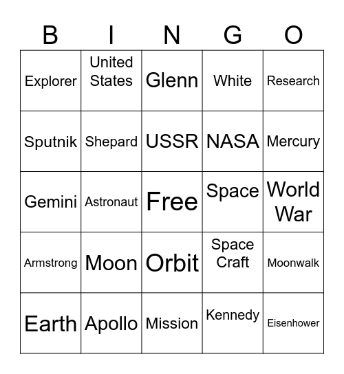 Moon Bingo Card