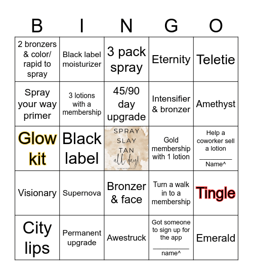 Weekend bingo Card