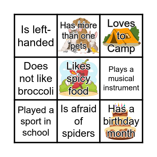 Find Someone Who... Bingo Card