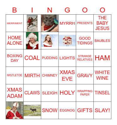XMAS BINGO!!! Bingo Card