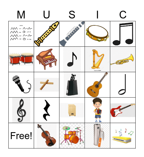 Música Bingo Card