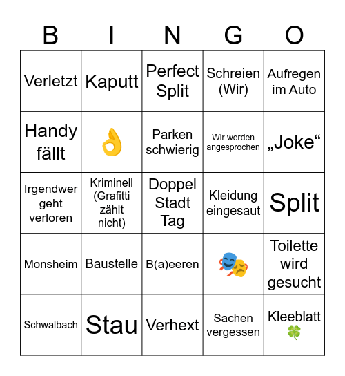 Tag 10 Sommertag Bingo Card