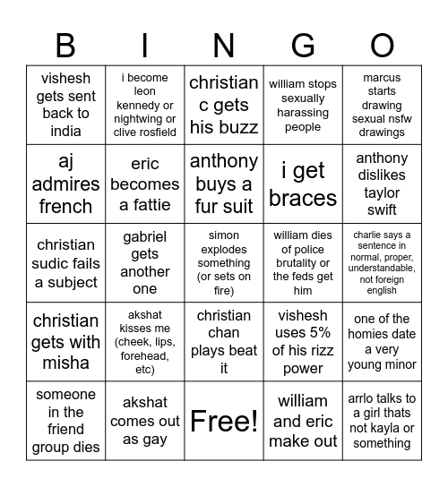 mid year 2024 Bingo Card