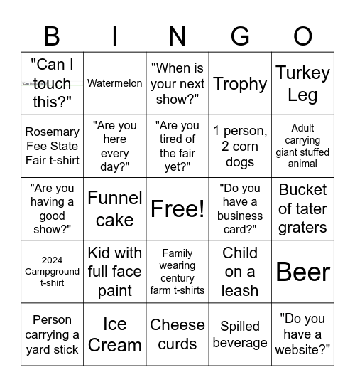 2024 Walnut Center Bingo #2 Bingo Card