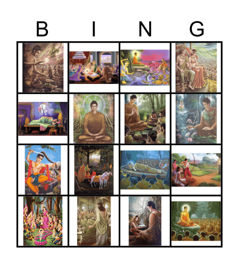พุทธประวัติ Bingo Card