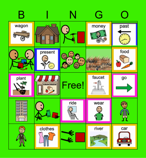 ULS Needs: Past/Present Bingo Card