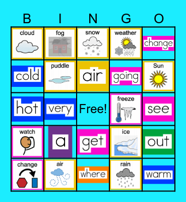 Weather Changes & Sight Words (March ULS) Bingo Card