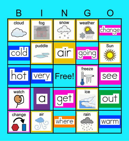 Weather Changes & Sight Words (March ULS) Bingo Card
