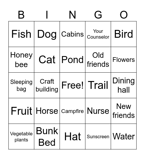 Wild West Bingo Card