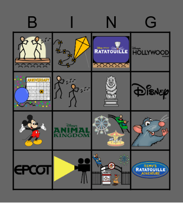 Disney Planes Bingo Card