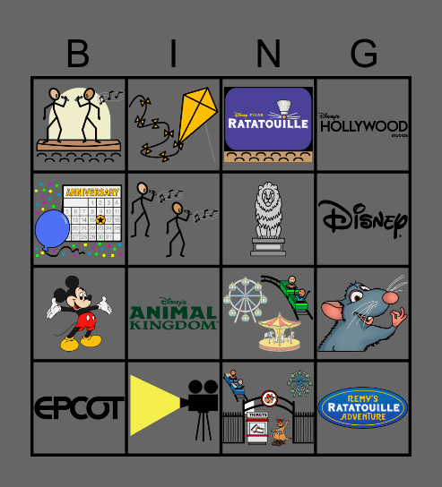 Disney Planes Bingo Card