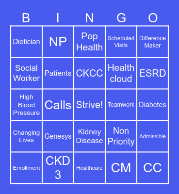 Strive Bingo Card