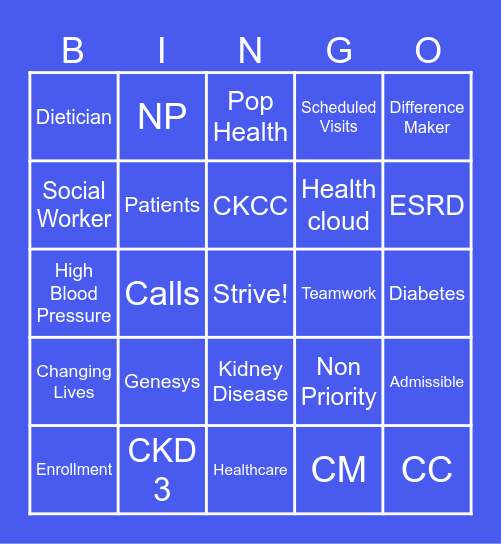 Strive Bingo Card