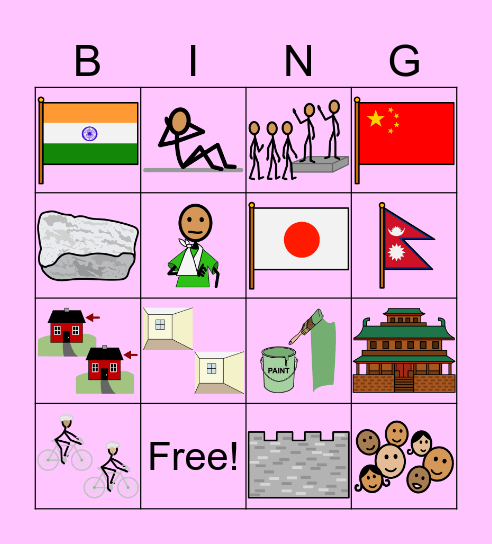 Chapter 2: Joe is in Asia Bingo Card