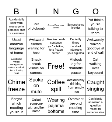 CDQ Bingo Card