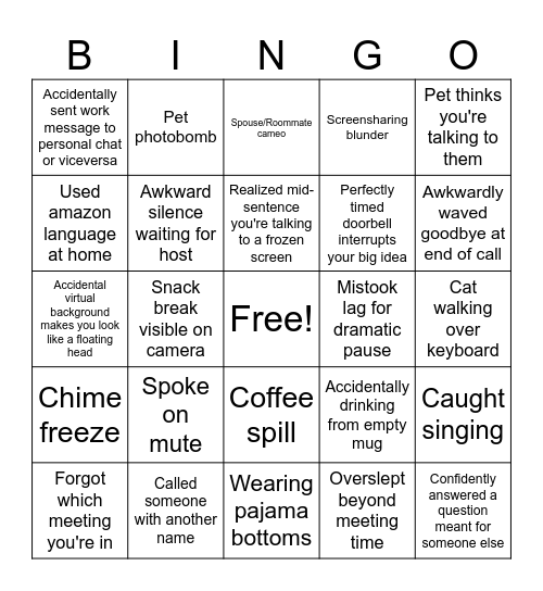 CDQ Bingo Card