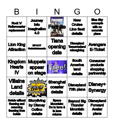 D23 Bingo Card