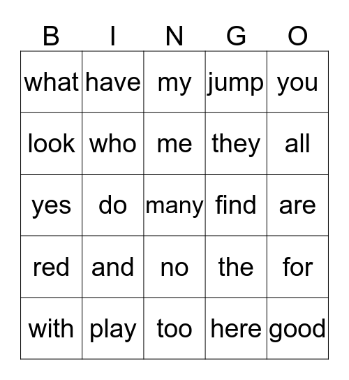 UNIT 1 WORD BINGO  Bingo Card